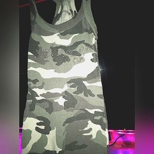 Camo colored halter tank